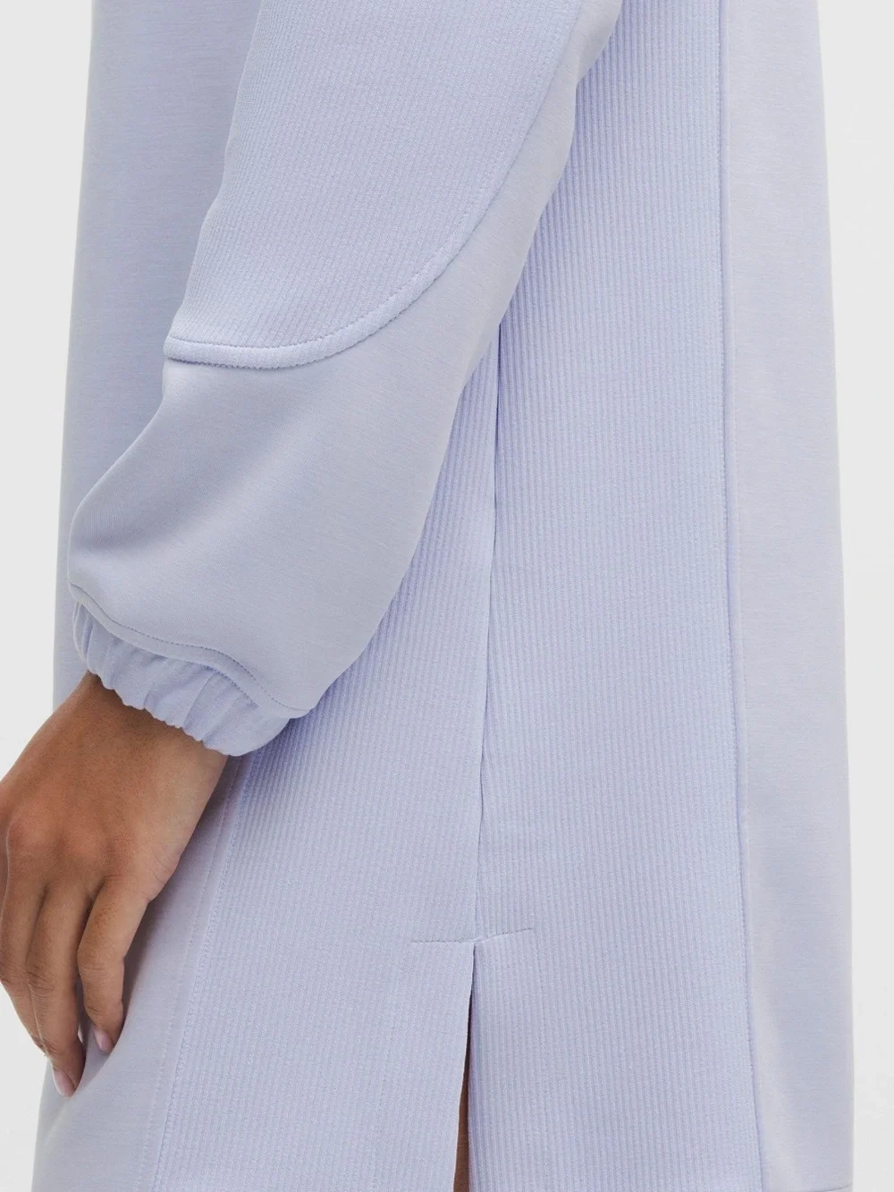 Light Lavender Quarter-Zip Pullover Dress